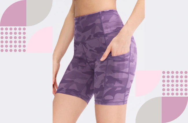 printed yoga shorts